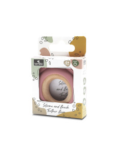 Lorelli - Силиконова гризалка с бук Мече, deep pink