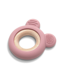 Lorelli - Силиконова гризалка с бук Мече, deep pink 2