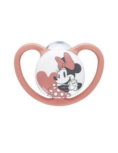 NUK биберон залъгалка силикон 0-6 мес. 1бр Space Mickey+ box - Червен 2