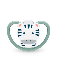 NUK биберон залъгалка силикон 18-36 мес. 1бр Space + box - Слънце