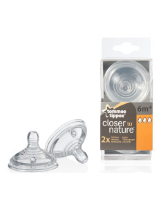 Силиконови биберони за хранене Tommee Tippee Natural Start Fast, 3 капки, 2 броя 2