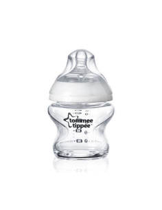Стъклено бебешко шише за хранене Tommee Tippee Easi Vent, 150 мл