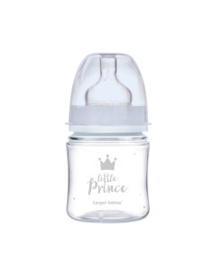 Шише антиколик с широко гърло Canpol Easy Start Royal Baby, 120 мл, синьо