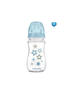 Шише антиколик с широко гърло Canpol NB 240 мл., синьо