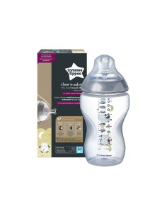 Бебешко шише за хранене Tommee Tippee Easi Vent, 340мл, декорация бухали 2