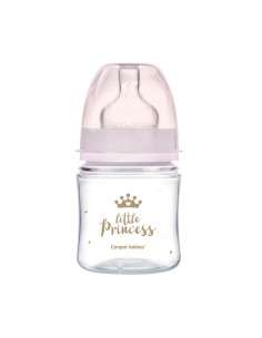 Шише антиколик с широко гърло Canpol Easy Start Royal Baby, 120 мл, розово