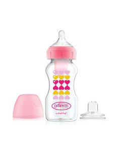 Бебешко шише 2в1 Dr. Browns Options+ PP, 270мл, розово сърца 2