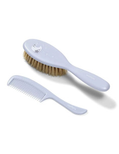 Гребен и четка с естествен косъм BabyOno, сини