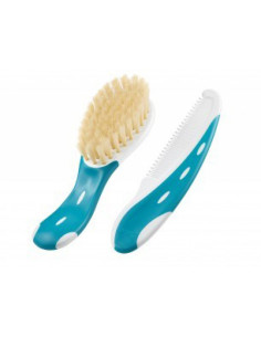 Бебешка четка и гребен естествен косъм Nuk