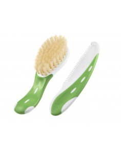 Бебешка четка и гребен естествен косъм Nuk 2