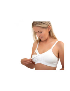 Сутиен за бременни и кърмачки Babyono, В70-75, бял