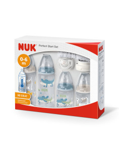 Подаръчен комплект за новородено Nuk First Choice Perfect Start Temperature Control, 10 части, момче