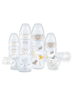 Подаръчен комплект за новородено Nuk First Choice Perfect Start Temperature Control, 10 части, неутрален