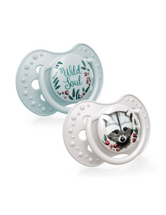 Силиконова залъгалка Lovi Wild Soul, момче, 6-18м, 2 броя 2