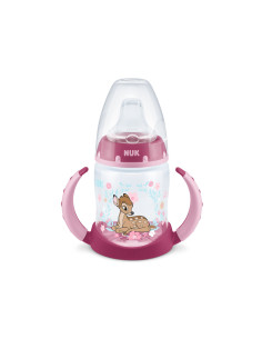 Бебешко шише Nuk First Choice Temperature control, 50мл със силиконов накрайник за сок, Bambi, 6-18м 2