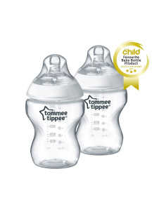 Бебешко пластмасово шише Tommee Tippee Natural Start, 260 мл, 2 броя 2