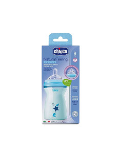 Бебешко пластмасово шише Chicco Natural Feeling, 6м+, 330 мл, момче 2