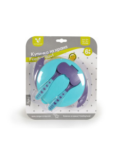 Комплект купа с лъжица и вилица Cangaroo Jelly, син F1730