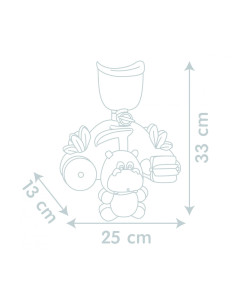 Smoby - Литъл: Играчка за вана с дизайн на хипопотам