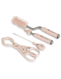 Комплект четки и щипки за шишета Cangaroo, розов