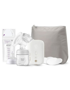 Комплект единична електрическа помпа за кърма Philips-Avent Natural Motion Premium с шише 125мл с биберон Natural Response 0м