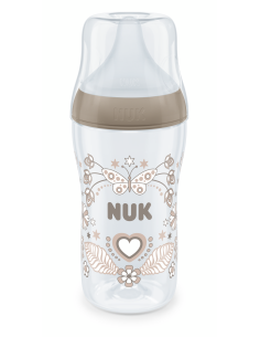 NUK Perfect Match Шише РР 260мл.  със силиконов биберон за хранене M, 3+ мес. Сърце