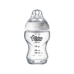 Комплект от 2 броя бебешки шишета за хранене Tommee Tippee Natural Start САМОСТЕРИЛИЗИРАЩО, 260 мл, с биберон с бавен поток 0м+ 