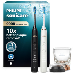 Комплект електрически звукочестотни четки за зъби Philips Sonicare DiamondClean Series 9000, черно и rose gold HX9914/57