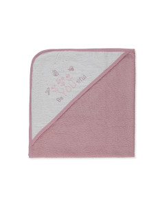 Bebetto - Бебешка хавлия с качулка Nature H471DR, момиче, 80х80 см.