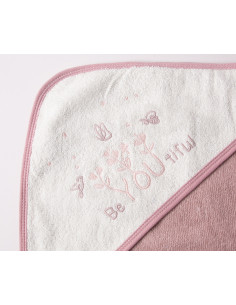 Bebetto - Бебешка хавлия с качулка Nature H471DR, момиче, 80х80 см. 2