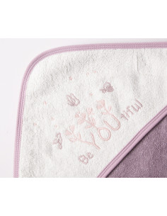 Bebetto - Бебешка хавлия с качулка Nature H471PU, момиче, 80х80 см. 2