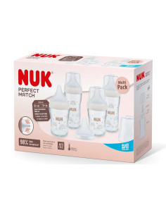 Nuk - Комплект 4 броя стъклени шишета 2 х 120мл и 2 х 230мл, Дъга 2