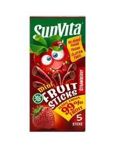 Плодови пръчици с вкус на ягода, мини, SunVita, 50 г 2