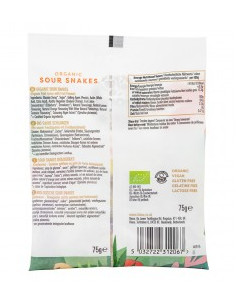 Био желирани бонбони Sour Snakes - без желатин - 75 гр 2