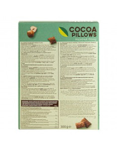 Безглутенова зърнена закуска Какаови възглавнички с пълнеж Лешник - био, Turtle, 300 г 2