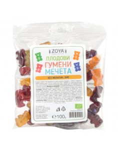 Плодови бонбони без желатин - Гумени мечета - био, ZoyaBG , 100 г
