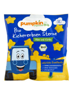 Звездички от нахут Царевица и тиква - био, Pumpkin Organics, 20 г