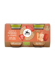 Доматен сос с варива за бебета над 8 месеца - био, Alce Nero, 160 г