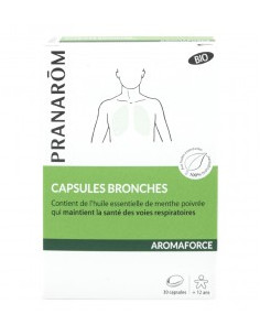Аромафорс бронхиални капсули - био, Pranarom, 30 бр