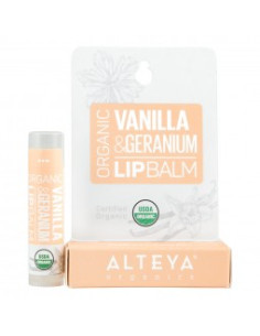 Балсам за устни Ванилия и гераниум - био, Alteya Organics, 4.5 г