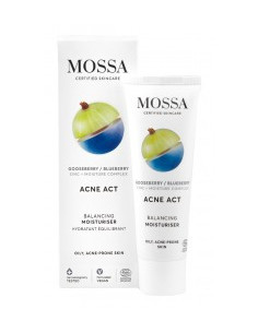 Балансиращ и овлажняващ крем за лице ACNE ACT - био, Mossa, 50 мл