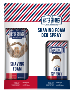 Подаръчен комплект Mister Groomer Пяна за бръснене 250 мл + Дезодорант 150 мл