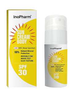Слънцезащитен крем за тяло InoPharm SPF 30, 100гр