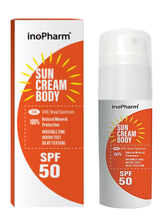 Слънцезащитен крем за тяло InoPharm SPF 50, 100гр