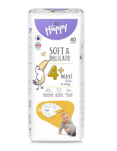 Bella Happy Maxi+ пелени, 9-20кг, 40бр.
