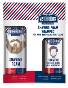 Подаръчен комплект Mister Groomer Пяна за бръснене 250 мл + Шампоан 200 мл