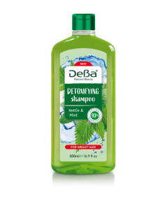 Шампоан с коприва и мента за мазна коса DeBa Natural Beauty, 500мл