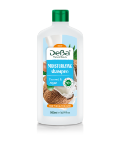 Шампоан за тънка коса с кокoс и арган DeBa Natural Beauty, 500мл