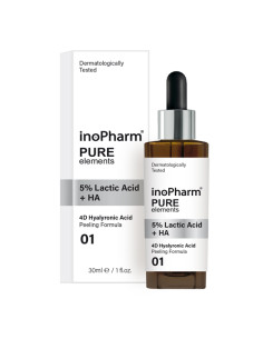 Пилинг за лице InoPharm с 5- млечна киселина + хиалуронова киселина, 30мл