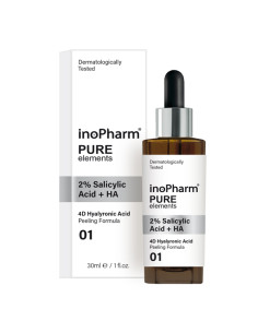 Пилинг за лице InoPharm с 2- салицилова киселина + хиалуронова киселина, 30мл